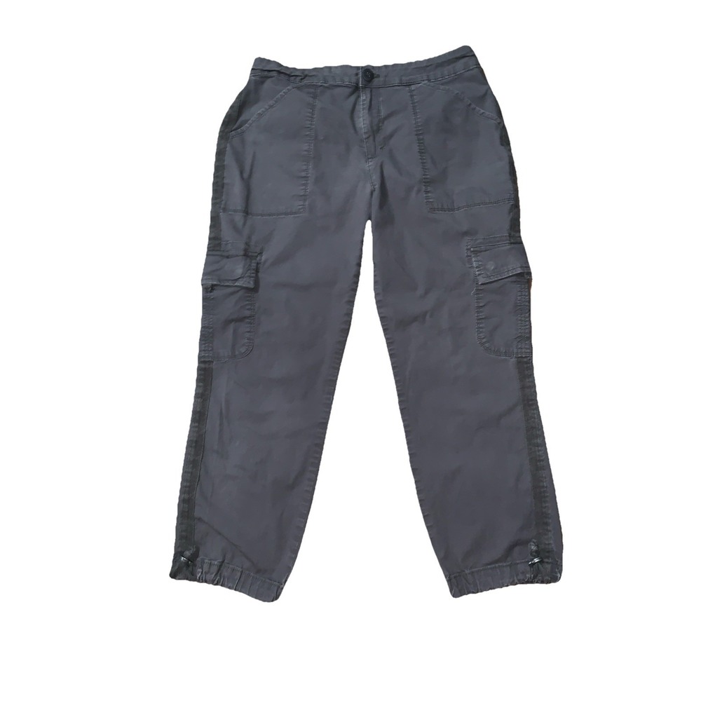 Social Standard By Sanctuary  Gray Cargo Style Pants Cinched Hem Women's Size M